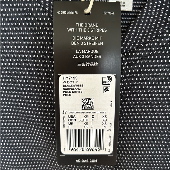 New Women’s Adidas Black with White Dot Print Golf Polo Shirt😎🏌️♀️⛳️ - Picture 10 of 12